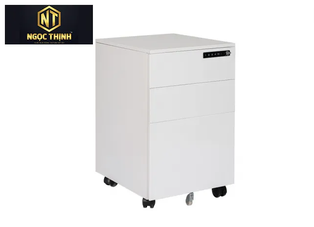 Hộc sắt di động cao cấp sơn tĩnh điện màu trắng HS5DT